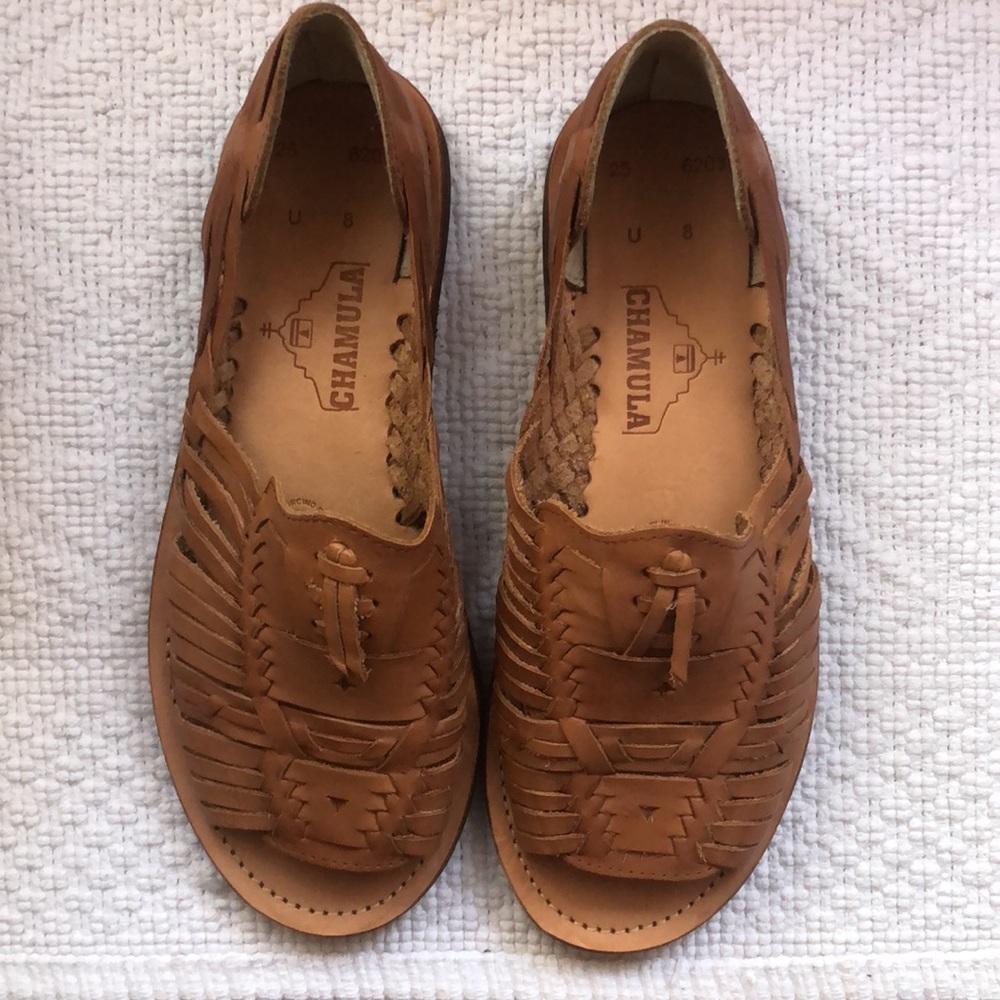 Chamula Uxmal Huarache Sandals Tan 8